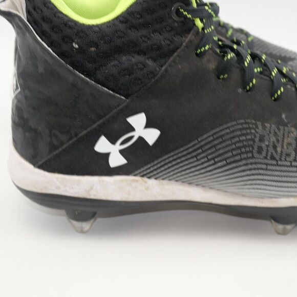 Under Armour Men's 11 UA Highlight Hammer 2.0 MC Football Cleats Black White - Picture 4 of 7